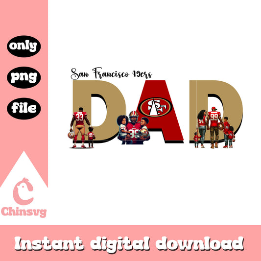 San Francisco 49ers dad and kids png, San Francisco 49ers png