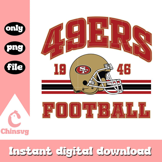 San Francisco 49ers football 1846 svg, football helmet svg