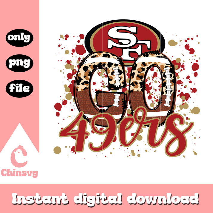 San Francisco 49ers go leopard pattern svg, nfl team logos svg – Chinsvg