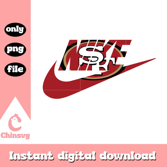 San Francisco 49ers logo nike design svg, logo nike svg