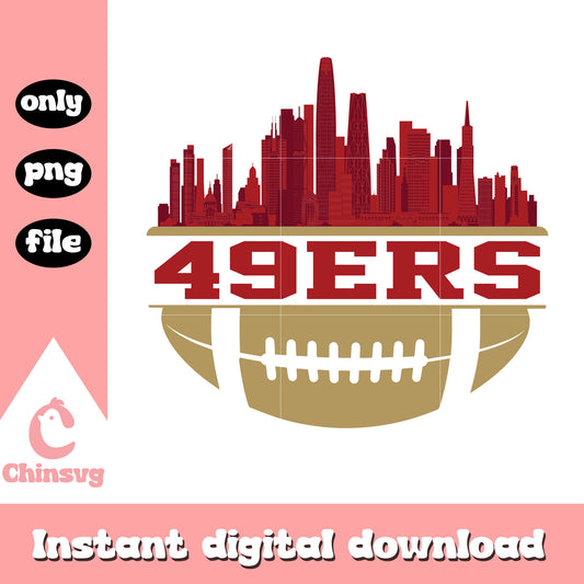 San Francisco 49ers rugby ball design svg, San Francisco 49ers team svg