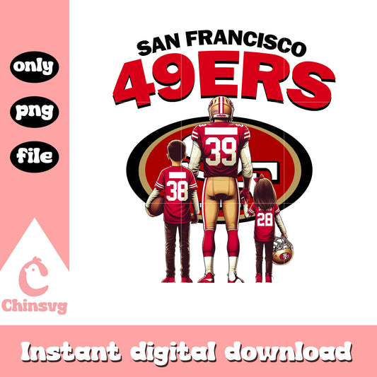 San Francisco 49ers team logo dad and kids png, espn soccer football png