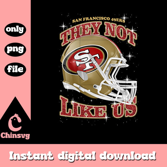 San Francisco 49ers they not like us png, nfl helmet png
