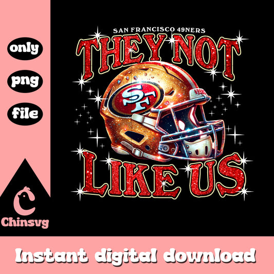 San Francisco 49ers they not like us png, rugby helmet png
