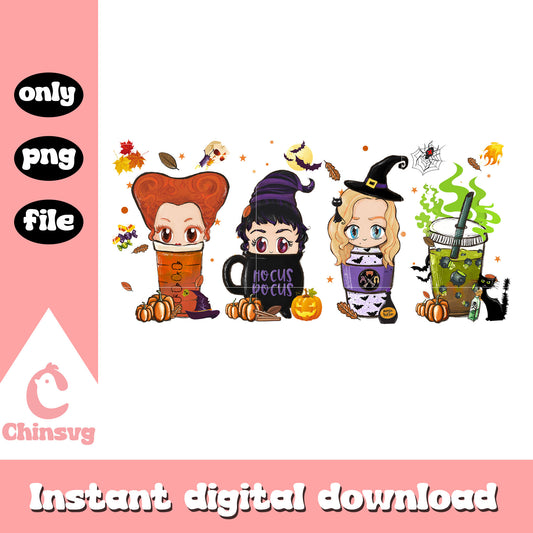 Sanderson sisters halloween witches deisgn png, halloween png