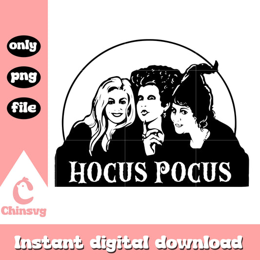 Sanderson sisters hocus pocus design png, happy halloween png