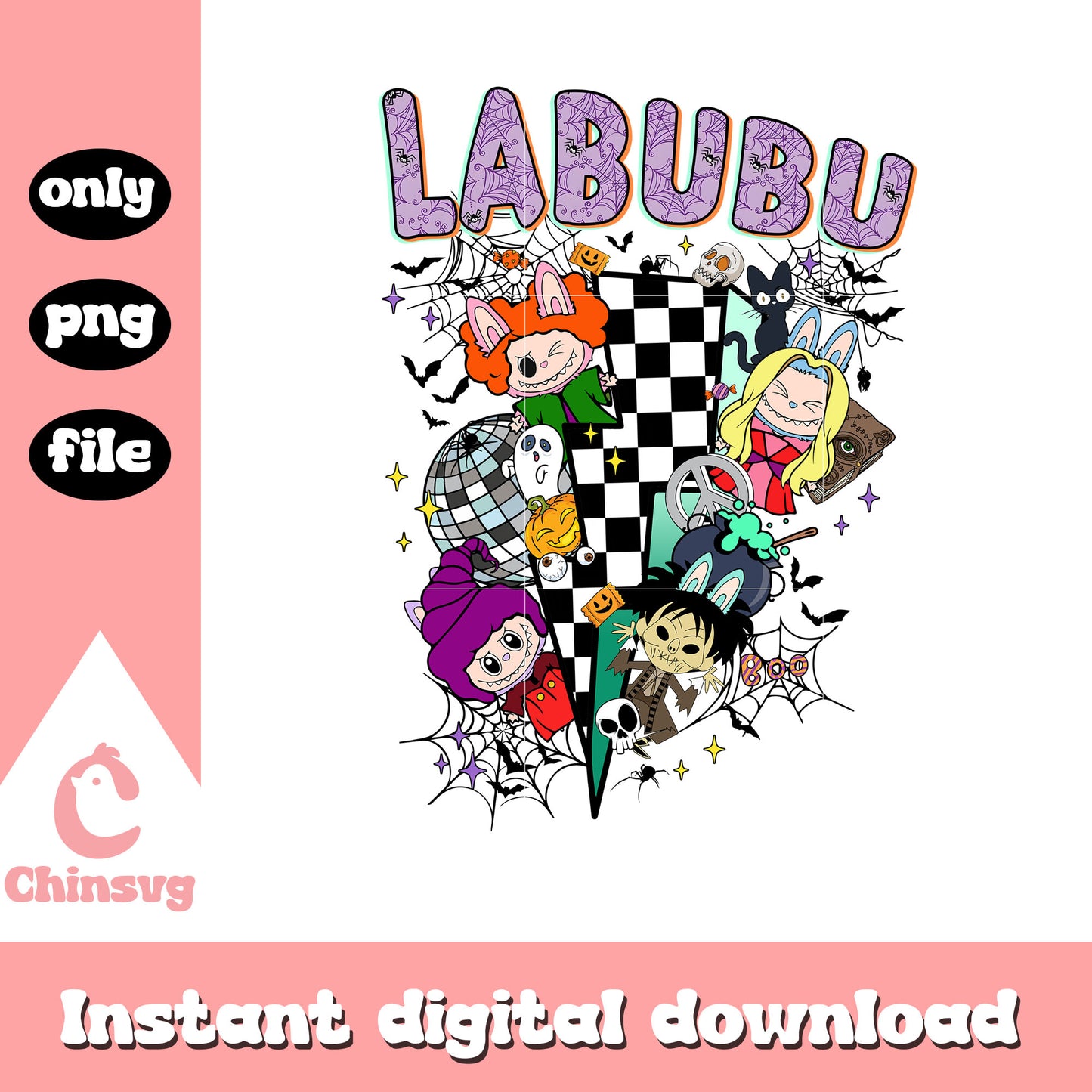 Sanderson sisters labubu halloween png, hocus pocus halloween png