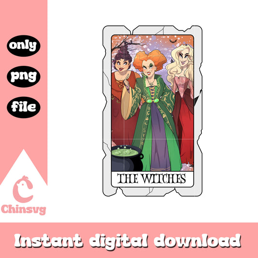 Sanderson sisters the witches halloween design png, hocus pocus png