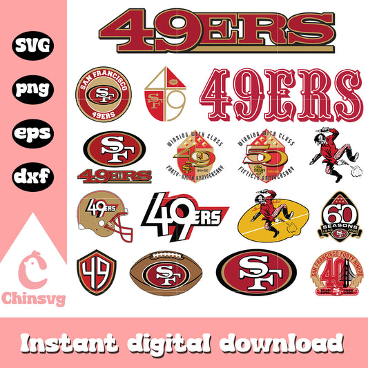 San francisco 49ers logo bundle design svg, san francisco 49ers svg