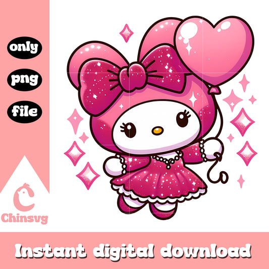 Sanrio cast on valentine day png, valentine png, my melody png