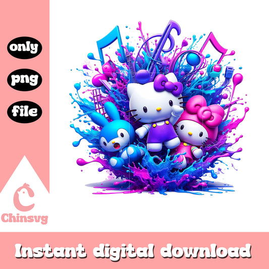 Sanrio characters band png, sanrio png, cartoon character png