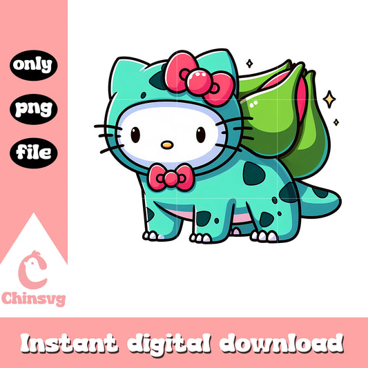 Sanrio hello kitty Bulbasaur png, pokemon png, cartoon png