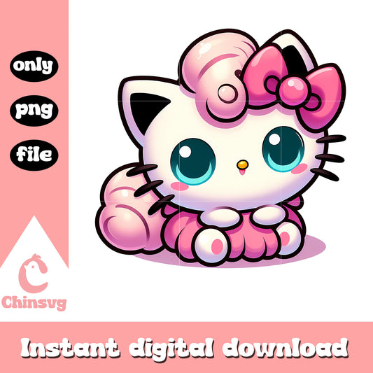 Sanrio hello kitty Jigglypuff png, pokemon png, cartoon png