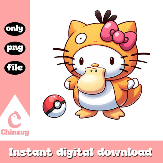 Sanrio hello kitty Psyduck png, pokemon character png, cartoon png