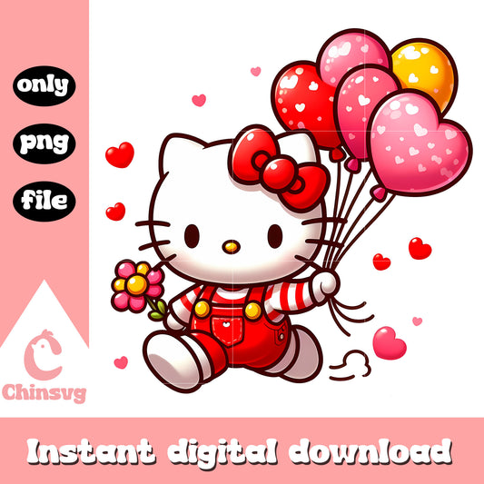 Sanrio hello kitty funny valentine png, happy valentine's day​ png