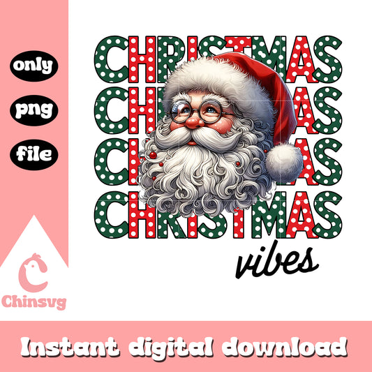 Santa claus christmas vibes png, christmas vibes​ png, santa face​ png