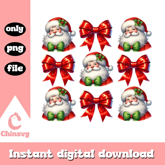 Santa claus coquette christmas design png, santa claus​​ png