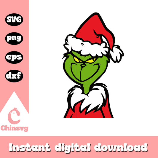 Santa grinch christmas svg, the grinch santa claus​ svg