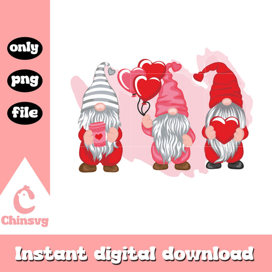 Santa balls heart valentine png, heart valentine's day​ png