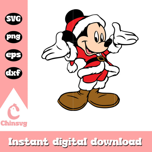 Santa claus mickey mouse svg, mickey mouse christmas​ svg