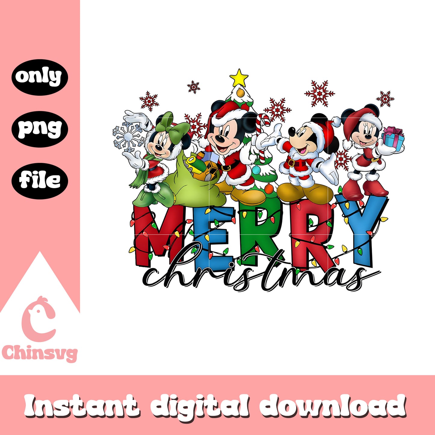 Santa disney mickey merry christmas png, disney with mickey png