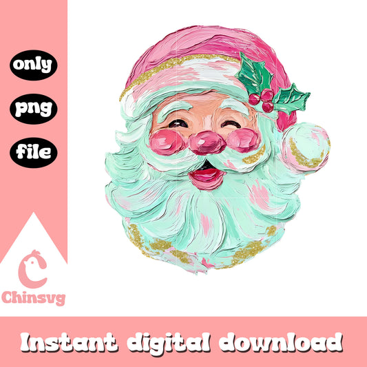 Santa face draw art png, christmas san png, christmas png