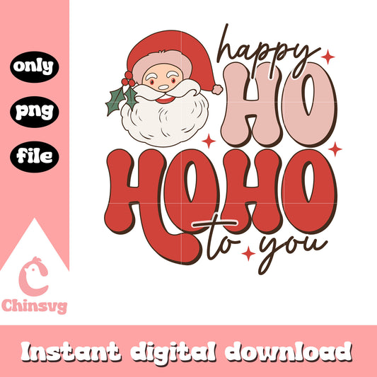 Santa face happy to you christmas png, santa ho ho ho​ png