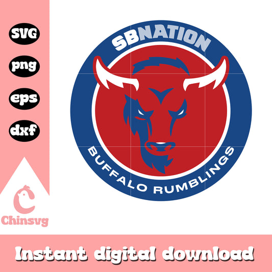 Sb nation buffalo rumblings logo design svg, buffalo bills svg