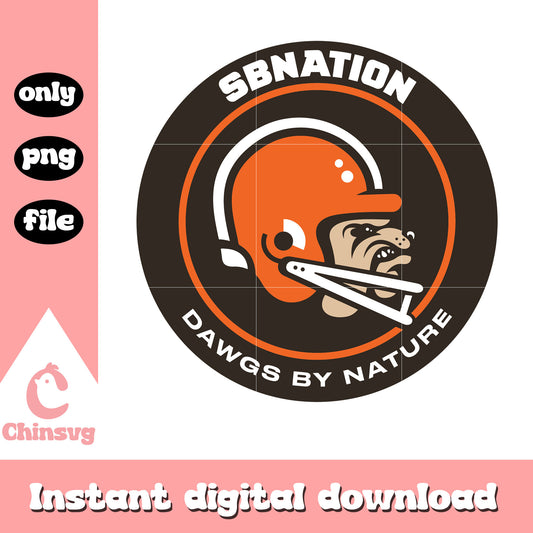 Sbnation dawgs by nature logo design svg, cleveland browns sport svg