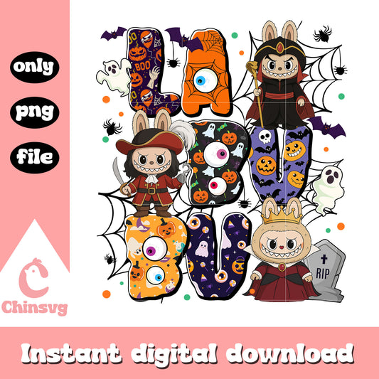 Scary labubu halloween costume png, labubu png, halloween png