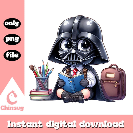 School supplies and darth vader student png, school supplies png