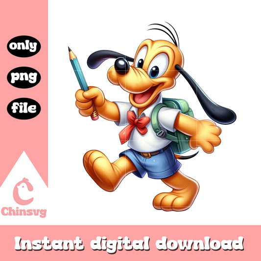 School supplies and pluto dog png, private scshool near me png