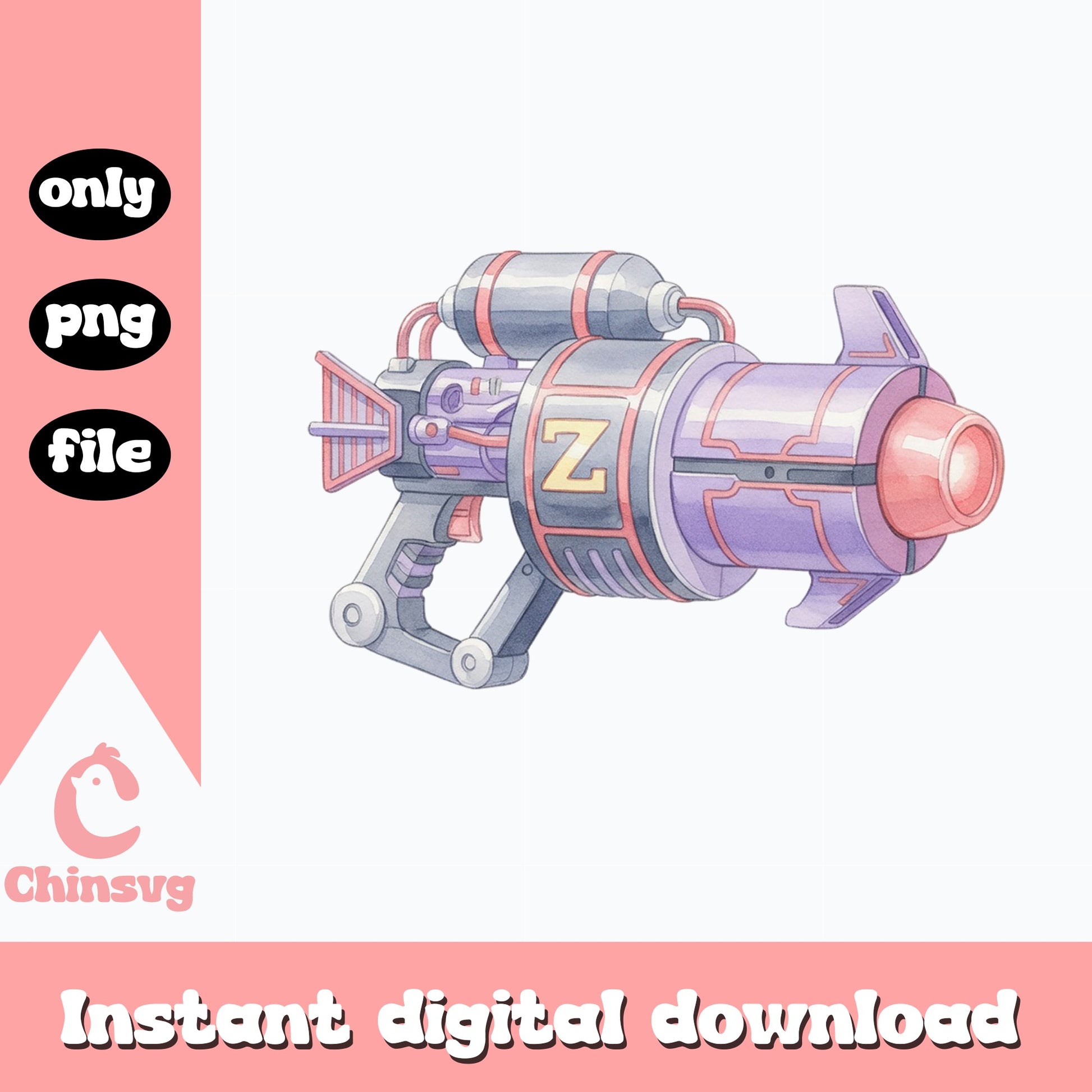 Sci Fi Ray Gun Clipart, Space Laser Weapon PNG, Futuristic Gun PNG