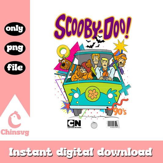 Scooby-doo 90s characters design png, mystery incorporated cartoon png