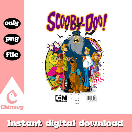 Scooby-doo cartoon network design png, scooby doo characters png