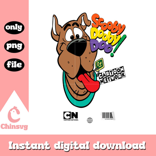 Scooby dooby doo cartoon network design png, scooby doo head png