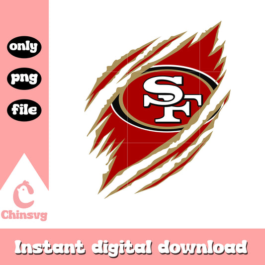 Scratch 49ers design logo png, nfl san francisco 49ers​ png