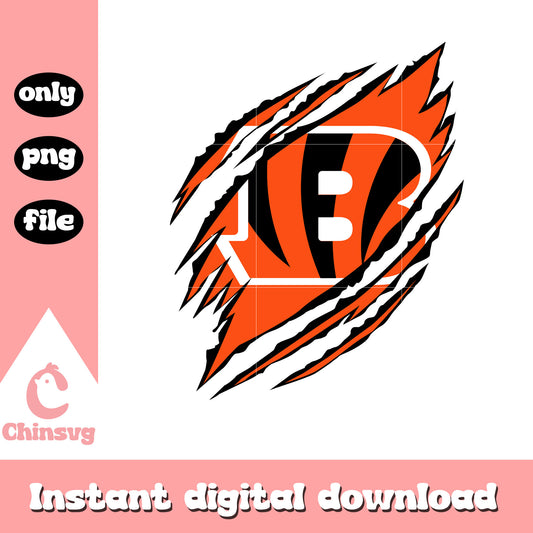 Scratch bengals design logo png, nfl cincinnati bengals​​ png