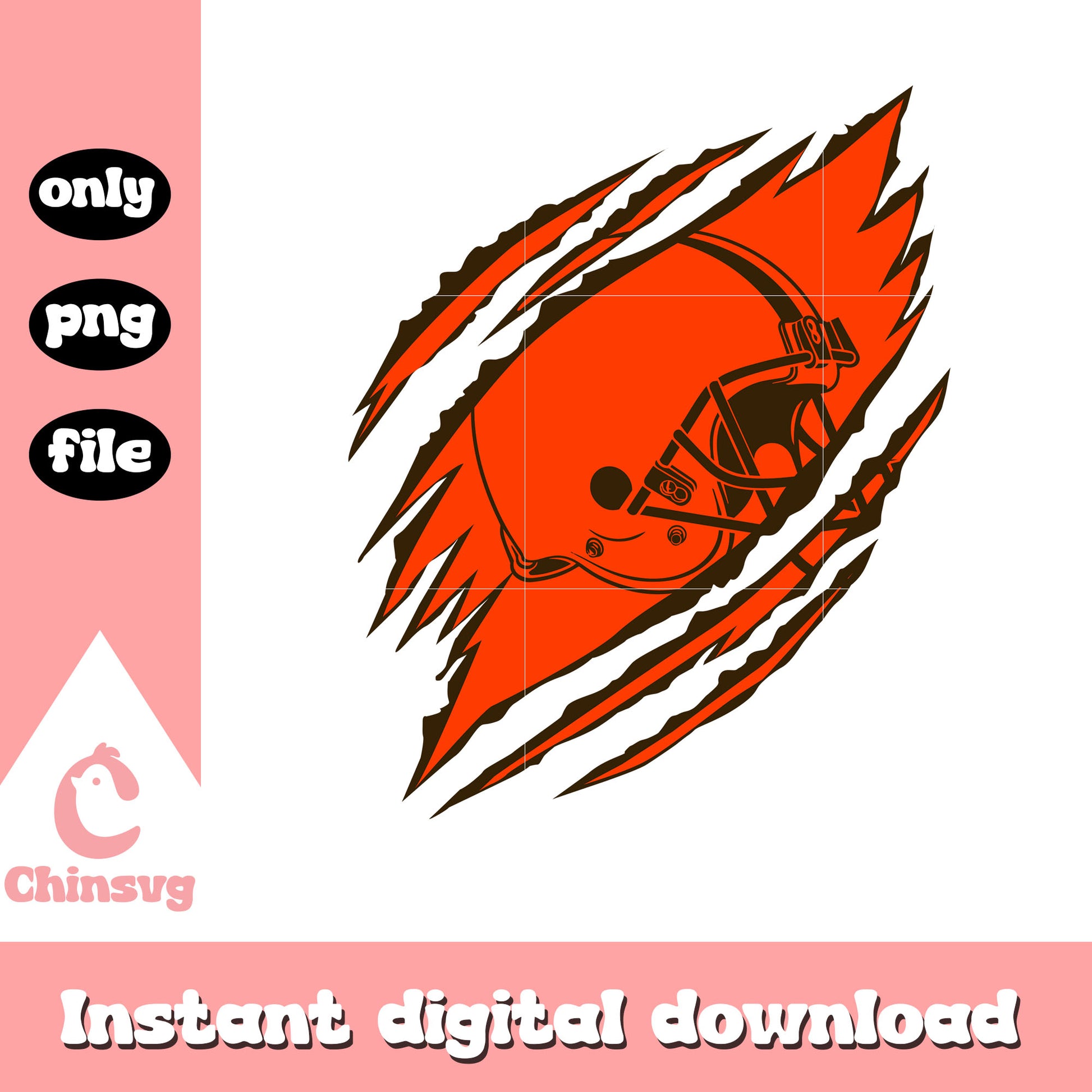 Scratch browns design logo png, cleveland browns nfl​​ png