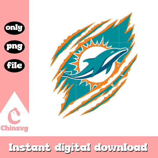Scratch dolphins design logo png, nfl miami dolphins​ png