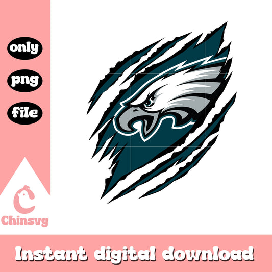 Scratch eagles design logo png, nfl philadelphia eagles​​ png