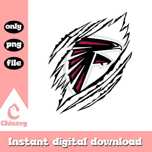 Scratch falcons design logo png, nfl atlanta falcons​ png