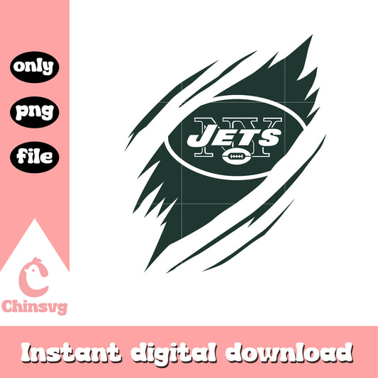 Scratch jets design logo png, new york jets nfl​ png