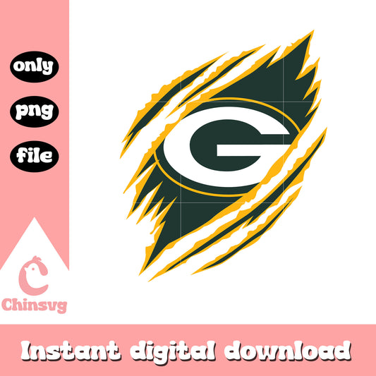 Scratch packers design logo png, nfl green bay packers​ png