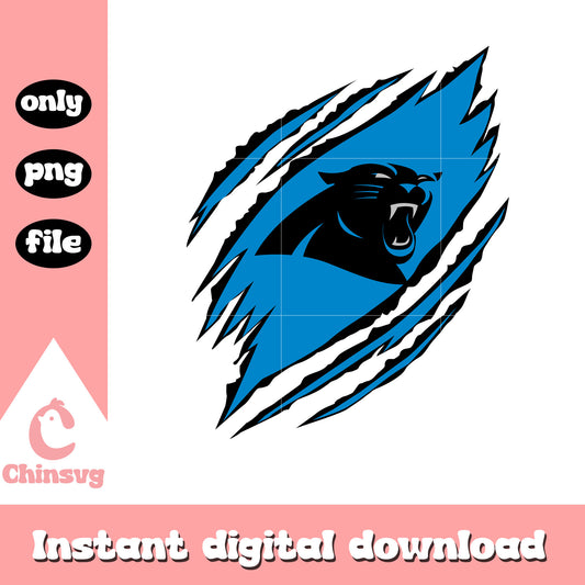 Scratch panthers design logo png, carolina panthers nfl​ png