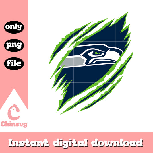 Scratch seahawks design logo png, nfl seattle seahawks​​​ png