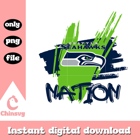 Seahawks nation logo nfl png, Seattle Seahawks team png