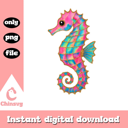 Seahorse watercolor sea design png, seahorse​ png, summer holiday png