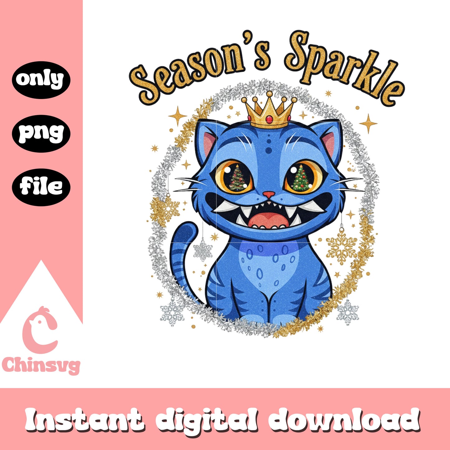 Season's sparkle derpy tiger king png, cute derpy tiger png