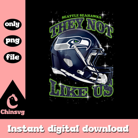 Seattle Seahawks helmet they not like us png, nfl anti png